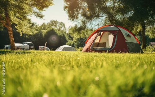 Camping tent in a sunny day...