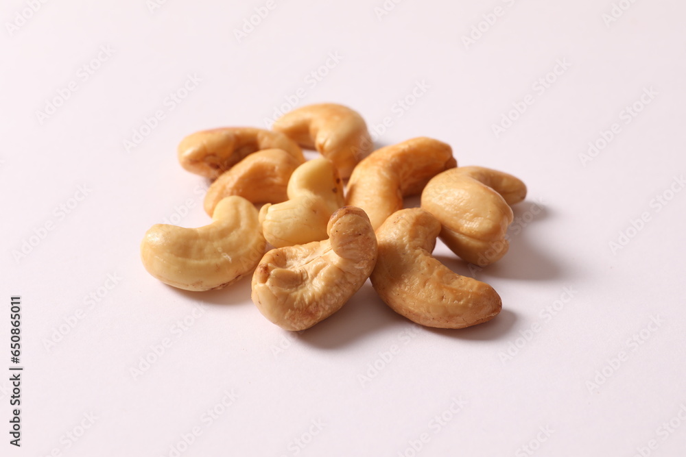 cashew nuts on white background cashew nuts on white background