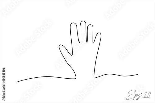 hand drawn continuous line vector illustration