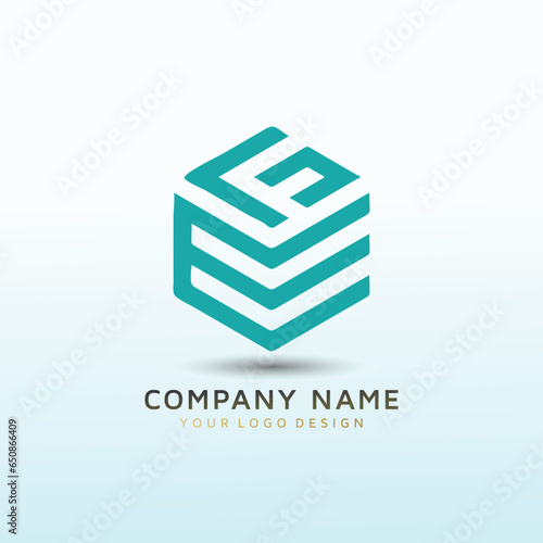 Letter ERC vector logo design