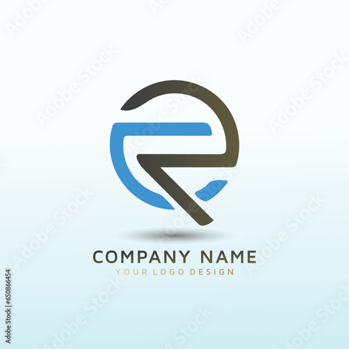 Letter ERC vector logo design