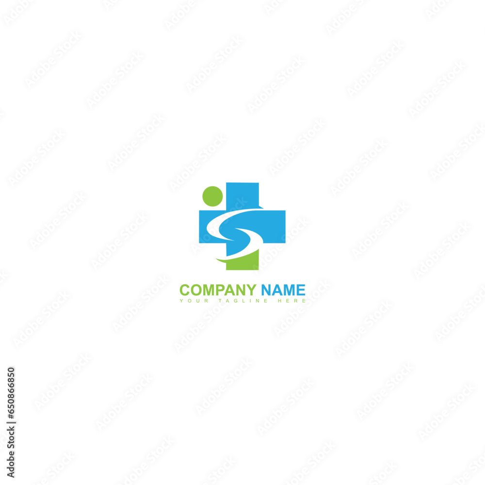 S people logo and symbol template, S creative logo and medical icon logo
