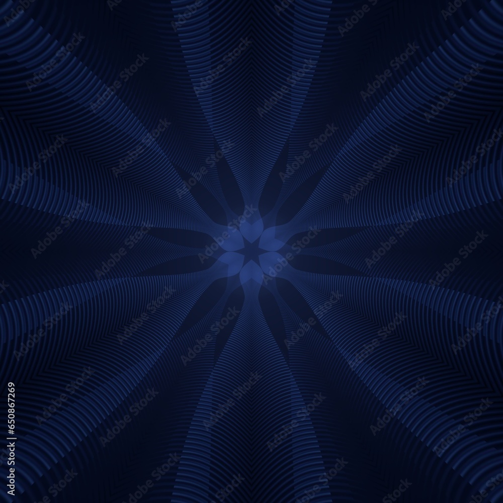 Fototapeta premium Illustration of a dark blue background with ornaments