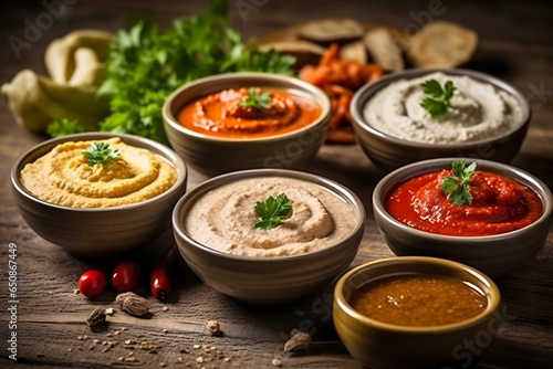 humus and food ingredients photo