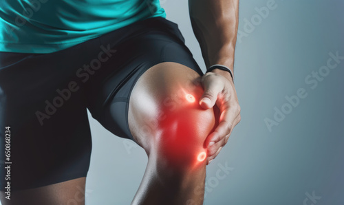Tendon inflammation, joint trauma, arthritis, injury to tendon ligaments around the knee causing tension and chronic pain AI generated