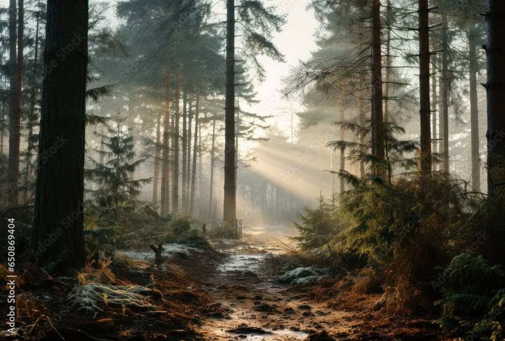 Obraz premium New Year magic forest