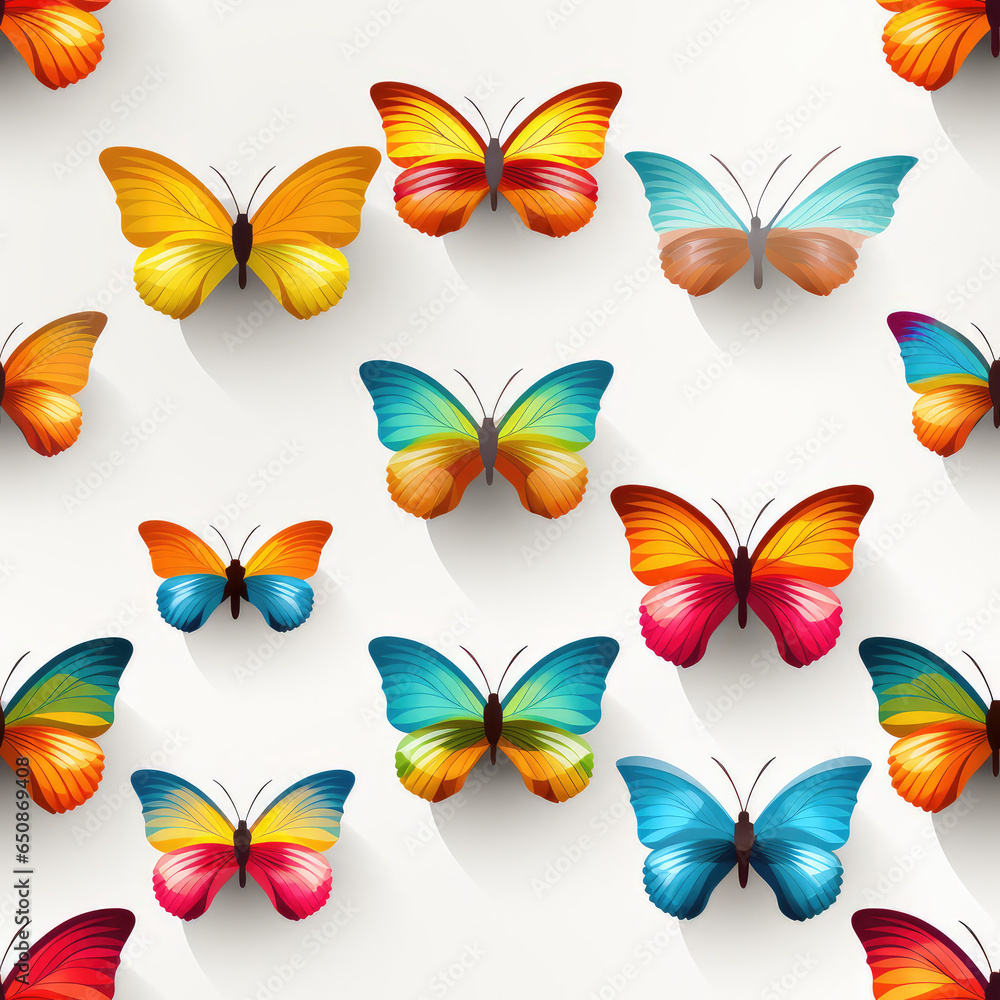 Butterflies cartoon repeat pattern Butterflies cartoon repeat pattern