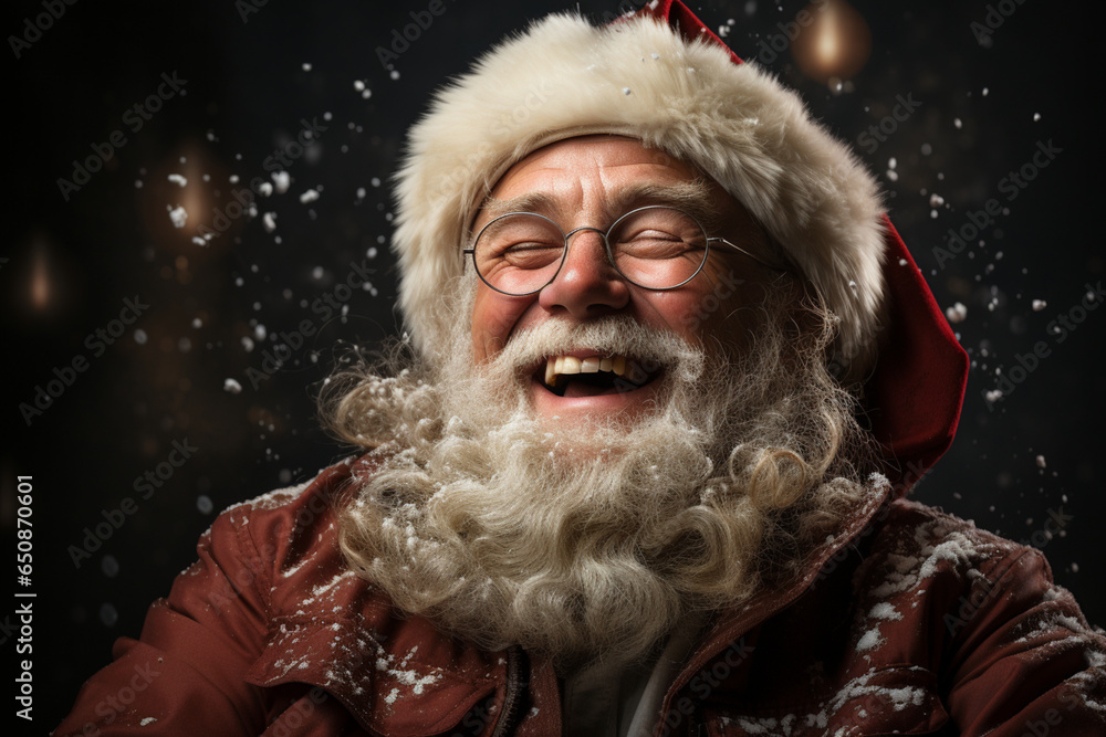 Joyful Santa Claus Expressing Emotions Joyful Santa Claus Expressing Emotions
