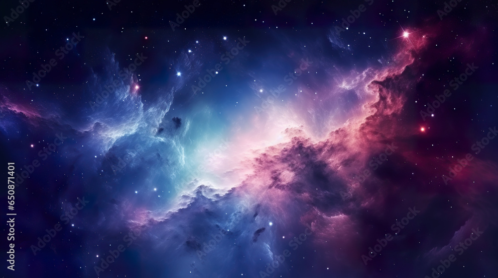 Vibrant cosmic nebula with stars in the night sky, embodying the wonders of space, astronomy, and the background of a supernova wallpaper