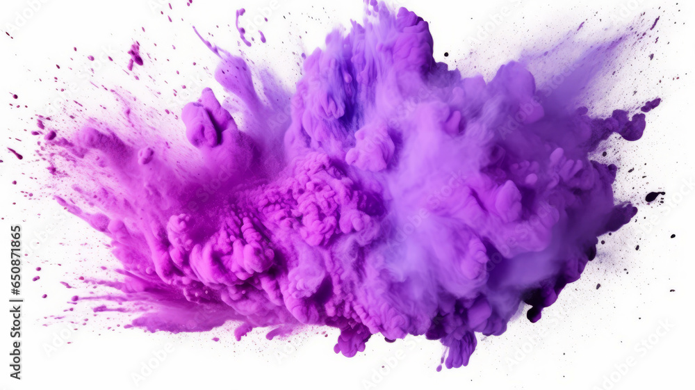 bright purple lilac holi paint color powder festival explosion burst . bright purple lilac holi paint color powder festival explosion burst .