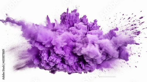 bright purple lilac holi paint color powder festival explosion burst . photo