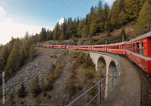 bernina red train