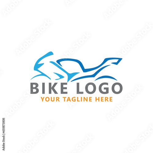 motorbike store logo design vector