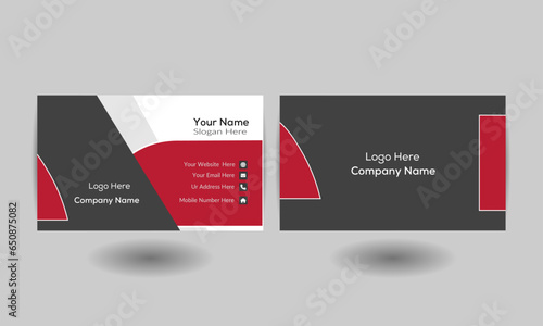 Business card design stylish and organically shaped
