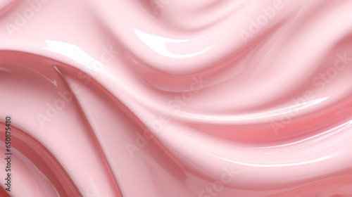 Skincare, cosmetics and beauty product, blush pink glossy cream lotion texture as abstract background.ai generative
