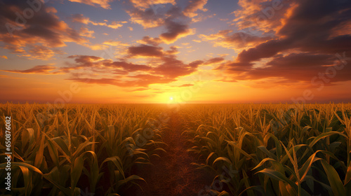 Corn field on sunset © Vlad