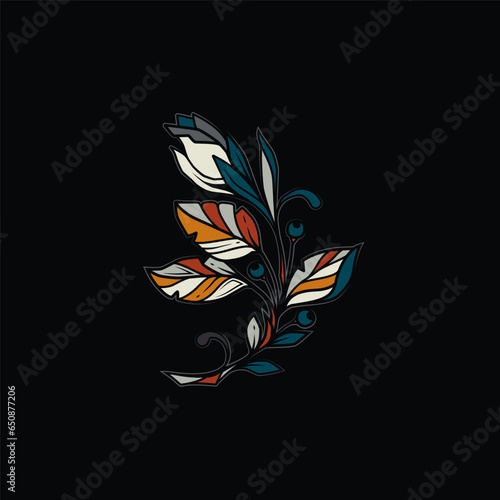 Original vector illustration in vintage style. A bouquet of flowers.