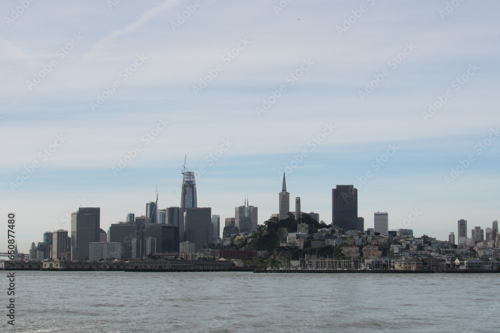 Fototapeta premium Skyline of San Francisco captured from the sea
