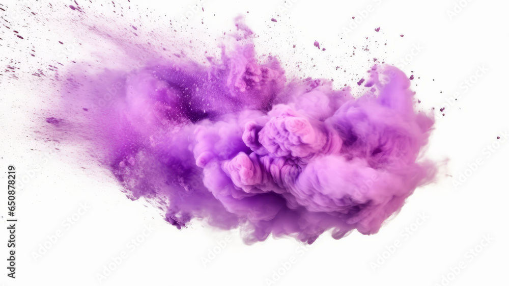 bright purple lilac holi paint color powder festival explosion burst .genetarive ai
