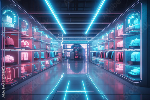 Futuristic Online Shopping E-Commerce