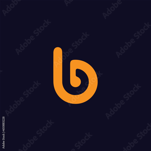 letters b text logo design vector