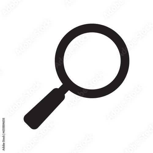 Loupe icon. Search icon. Magnifying glass icon, vector magnifier symbol.