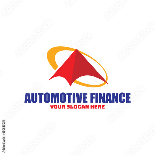car auto finance logo design vector