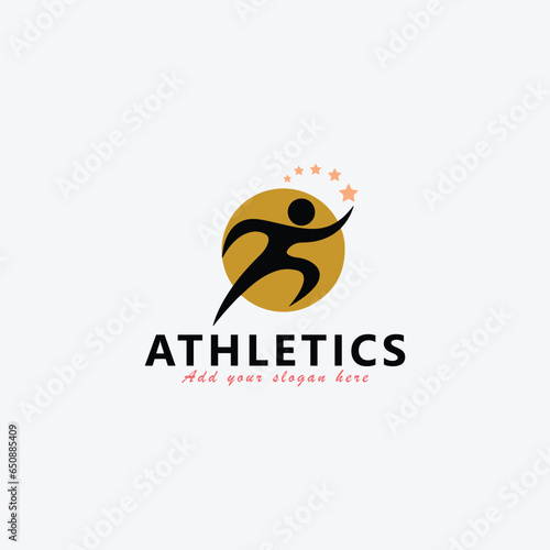 athletics logo design vector