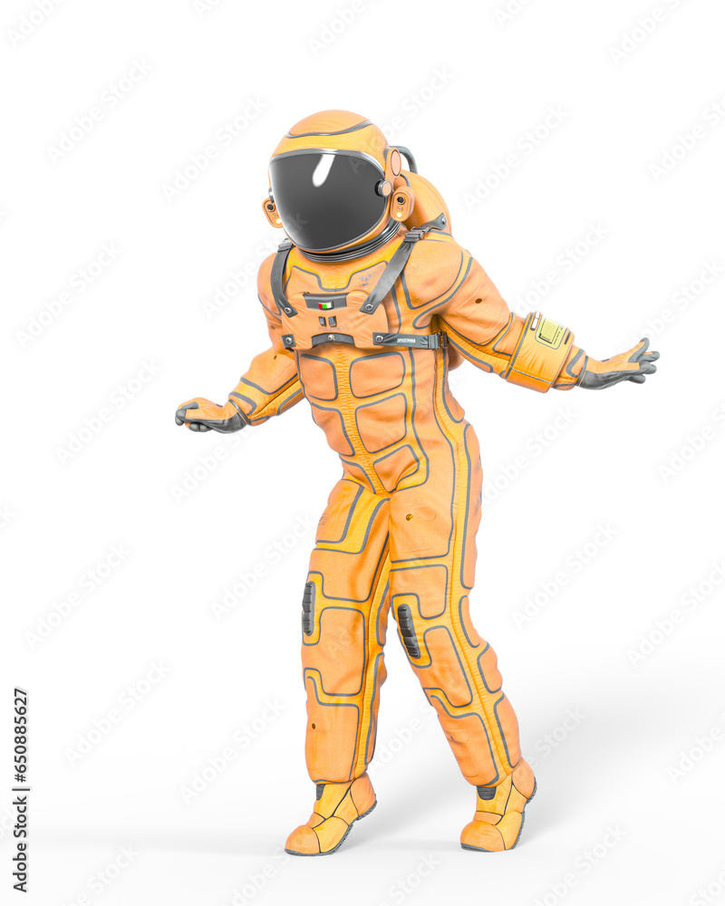 astronaut is looking down