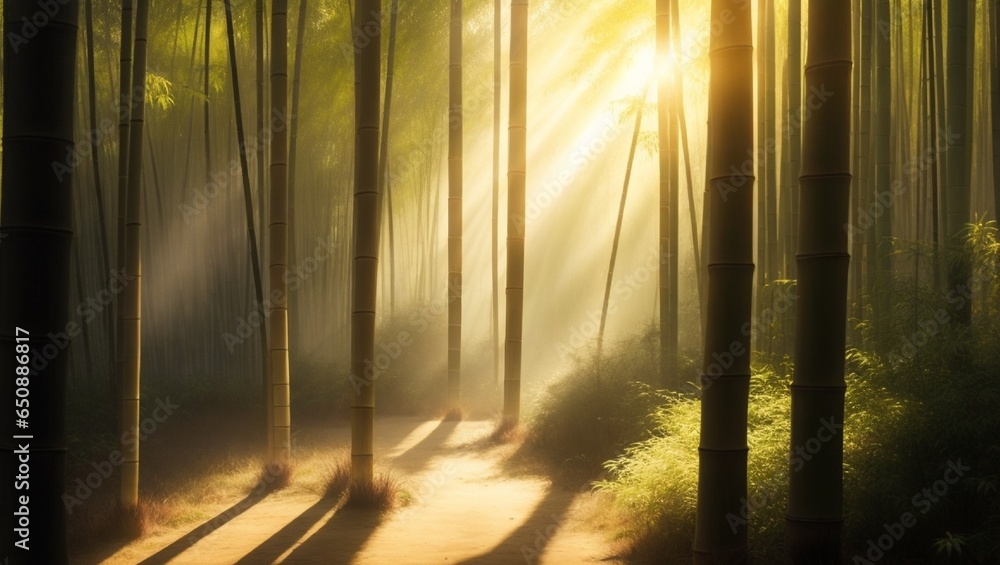 Fototapeta premium sunrise in the forest