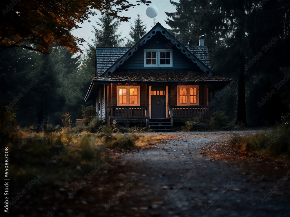 Ominous Halloween Old House: A place of Halloween artistry and fright. AI Generation. Ominous Halloween Old House: A place of Halloween artistry and fright. AI Generation.
