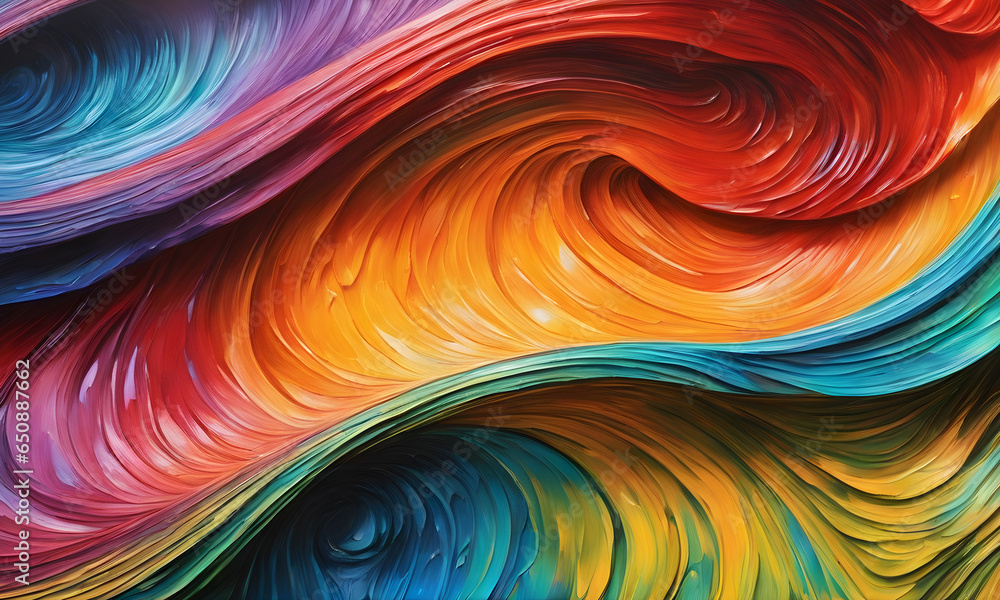 Colorful Oil Painting Abstract Wall Art Background Design - ai generated Colorful Oil Painting Abstract Wall Art Background Design - ai generated