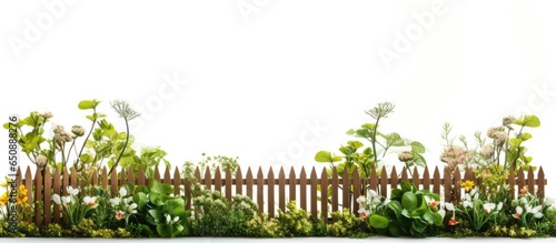 Tableau sur toile Composite fencing background in a garden