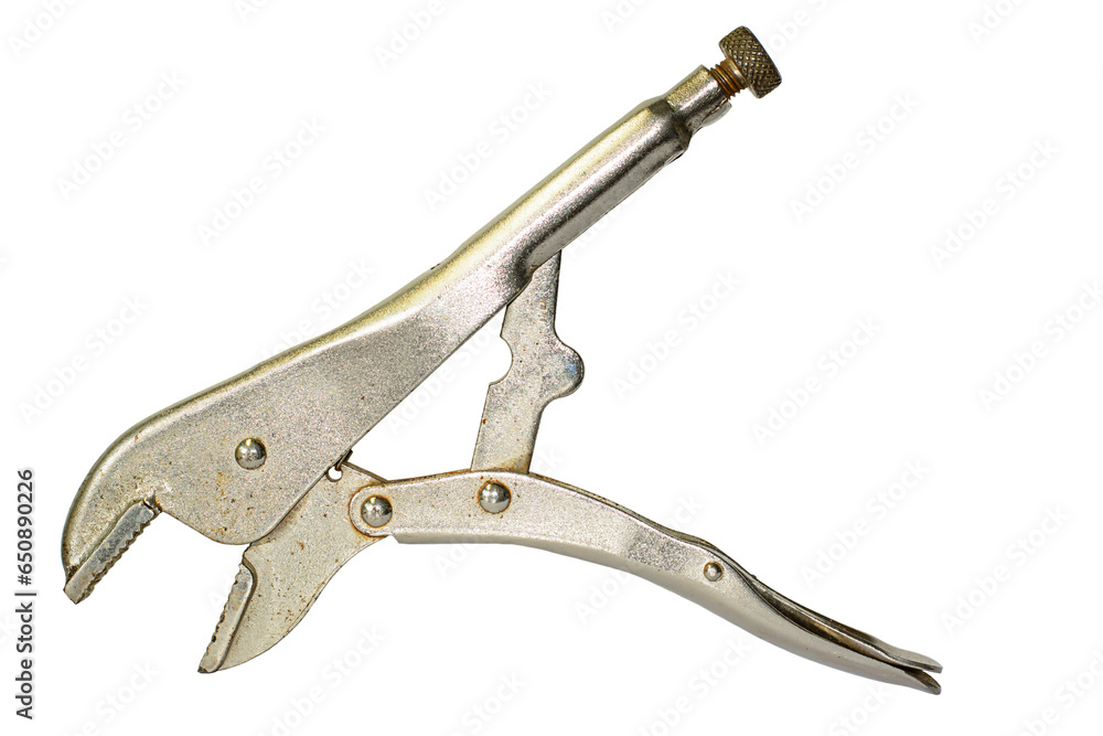 Locking plier isolated on a white background Locking plier isolated on a white background
