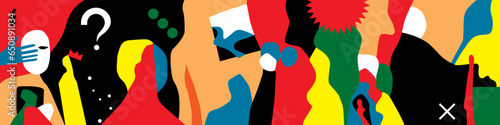 mental problems of people psychology abstract vector illustration