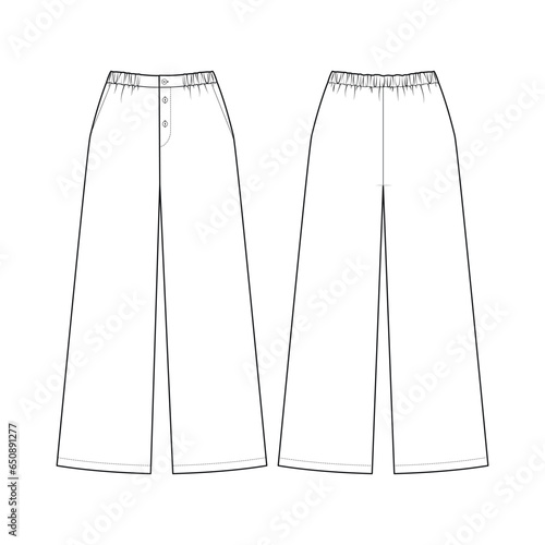 Fashion technical drawing pajama pants for men