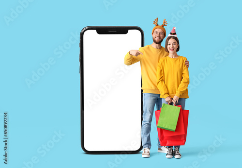 Happy young couple with Chr...