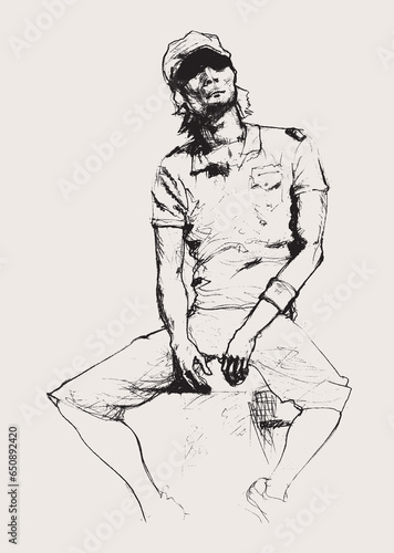 Vector free hand drawing il...