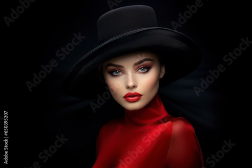 pretty model woman face with make-up artistry smokey eyes © Jorge Ferreiro