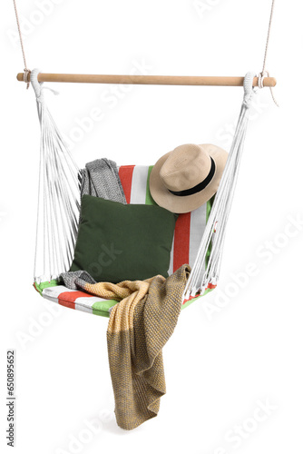 Cozy striped hammock with c...