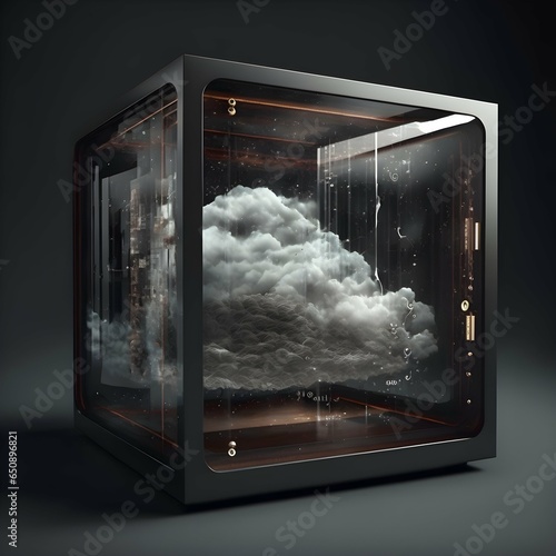 cloud chamber115 display case of knolling item teardown transparent data visualization infographic highresolution OLED GUI interface display microdetails octane render photorealism photorealistic  photo