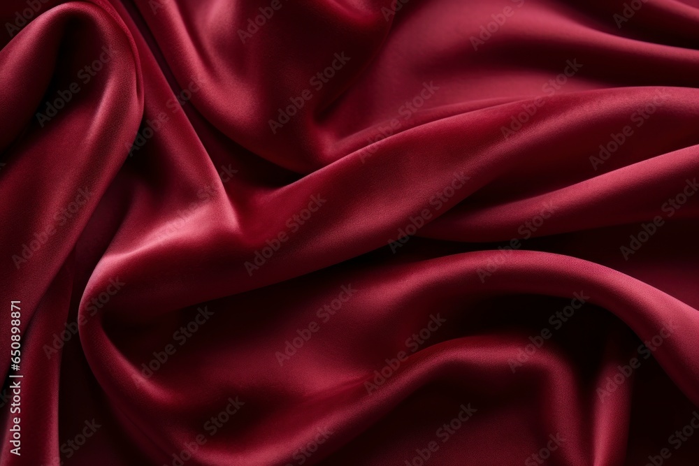 Obraz premium A close-up shot of a rich, velvet textile texture in deep burgundy, showcasing its luxurious softness
