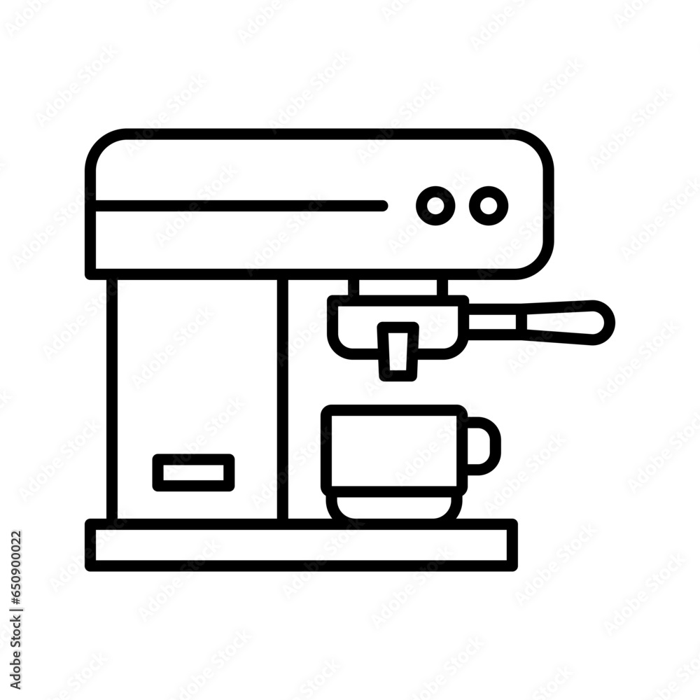 Coffee machine icon. Coffee maker, pictogram on white background. Coffee machine icon. Coffee maker, pictogram on white background.
