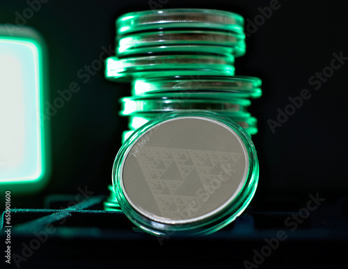 Light up silver stack from 1oz coins photo