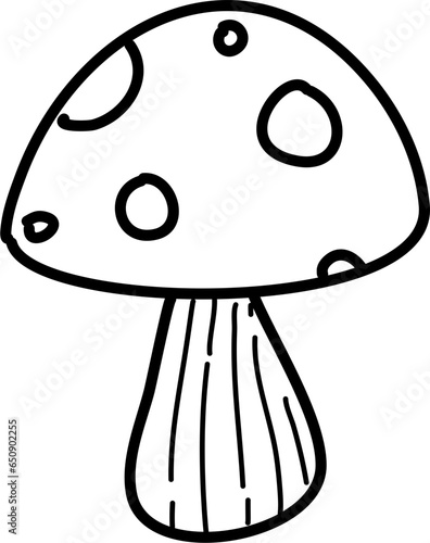 Mushroom outline, mushroom line art, mushroom Illustration 
