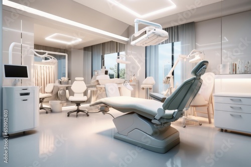 A hypermodern treatment room for dentistry. © Michael