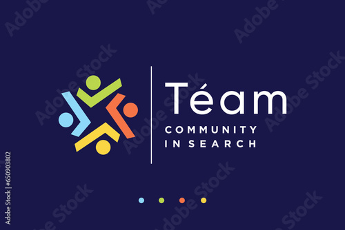 Community logo design vector with modern creative style