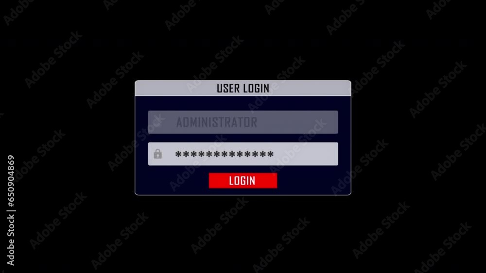 CYBER ATTACK Text and User Login Interface on Alpha Channel, Animation, Loop
CYBER ATTACK Text and User Login Interface on Alpha Channel, Animation, Loop