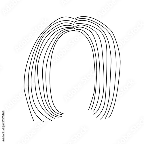 woman's hairline sketch