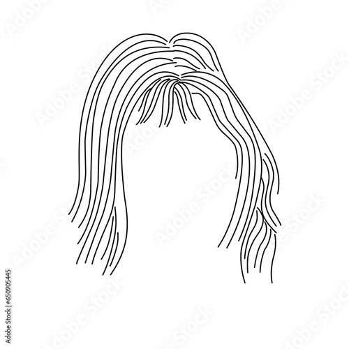 woman's hairline sketch